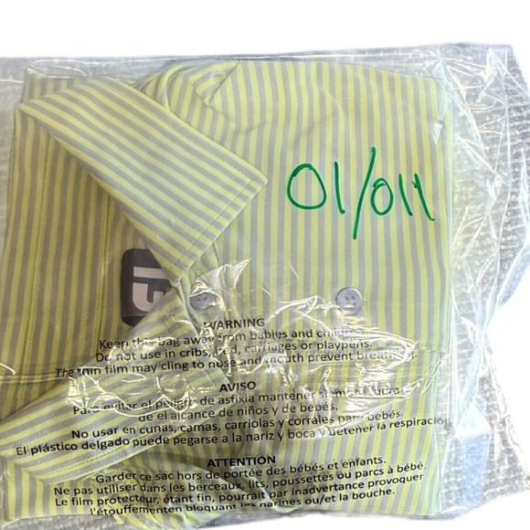 FootJoy Polo Shirt Mens Medium light yellow Striped Performance FJ‎ Golf Stretch - Picture 6 of 6